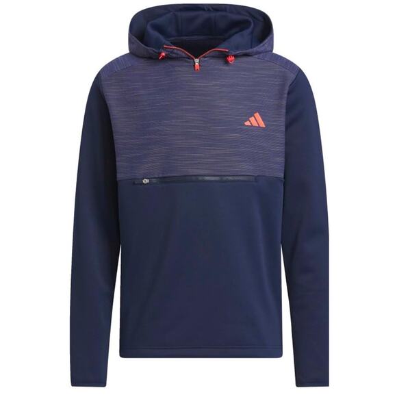 adidas Textured Anorak Golf Hoodie - HZ3211 COLLEGIATE NAVY - Size M - Picture 2 of 4
